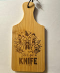 "She's Got a Knife" Laser-Engraved Bamboo Cutting Board