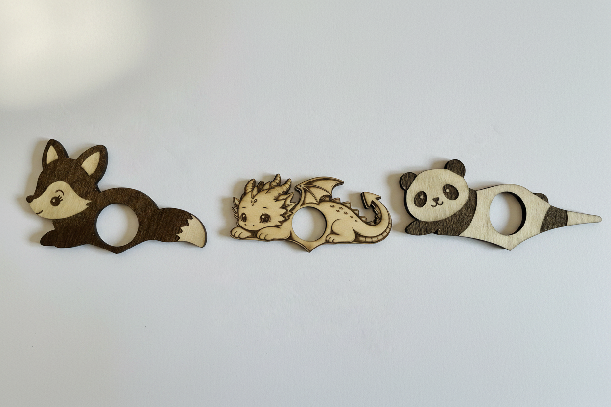 Laser-Cut Wooden Page Holders