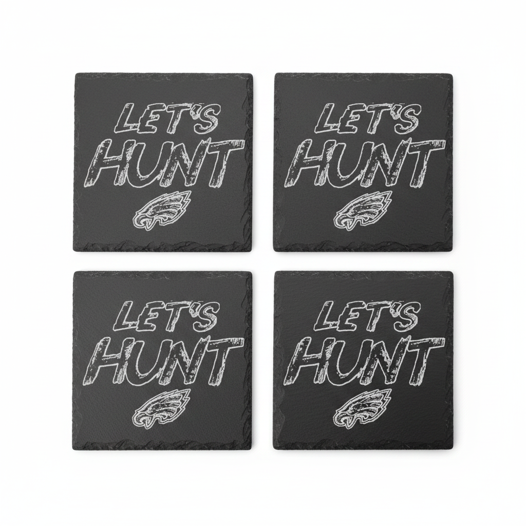 Eagles Let's Hunt Coaster Set of 4