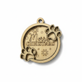 Merry Christmas Paw Print Ornament - Clean