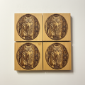 Wolf Forest Laser-Engraved Wood Coaster